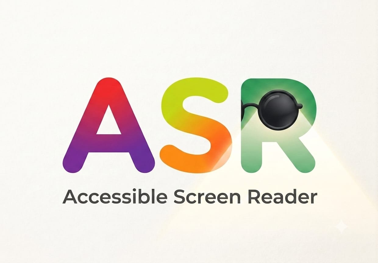 Logo Laptop ASR - Accessible Screen Reader oleh Anak Sobat Inklusi